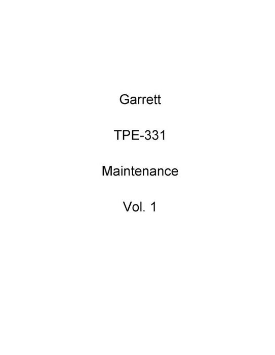 Garrett TPE331-1--2 Maintenance Manual (72-00-92)