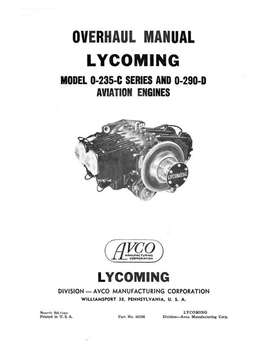 Lycoming O-235-C & O-290D Overhaul Manual (60298)