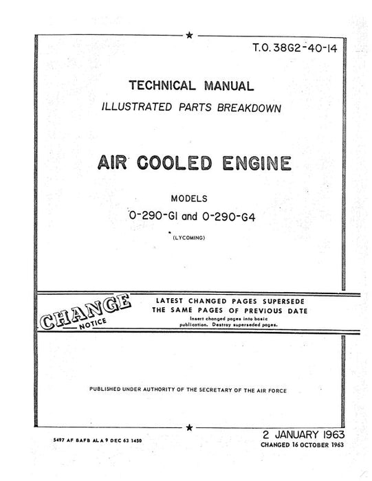 Lycoming O-290-G1, -G4 Illustrated Parts (38G2-40-14)