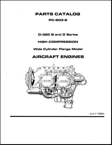 Lycoming O-320-B&D Series, 1984 Parts Catalog PC-203-2 (PC-203-2)