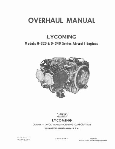 Lycoming O-320 & O-340 Series 1957 Overhaul Manual (60298-4)