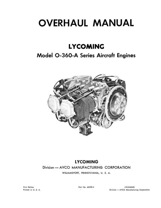 Lycoming O-360-A Series Overhaul Manual (60298-3)
