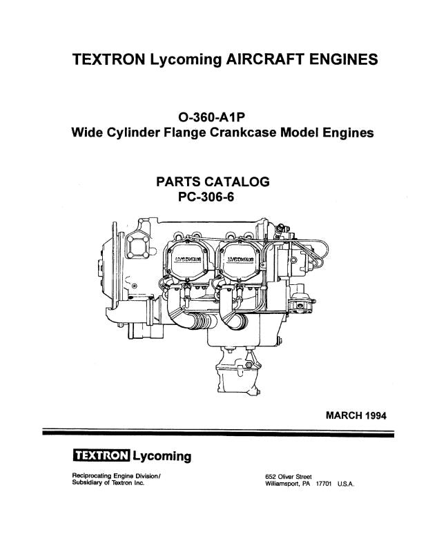 0360A1P 1994 Parts Catalog PC3066 — Essco Aircraft