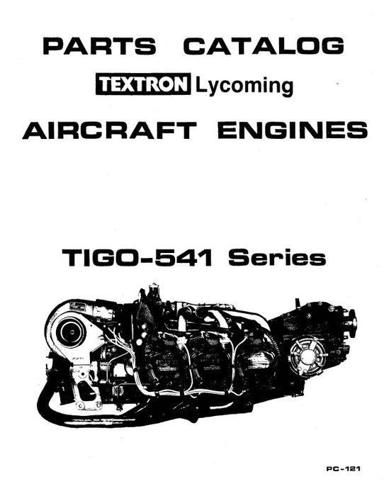 Lycoming TIGO-541 Series 1975 Parts Catalog PC-121 (PC-121)
