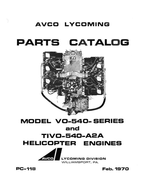 Lycoming VO-540 & TIVO-540-A2A Parts Catalog PC-118 (PC-118)