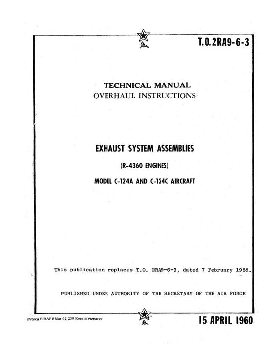 Pratt & Whitney Aircraft R-4360 C-124A&C-124C Models Overhaul Instructions (2RA9-6-3)