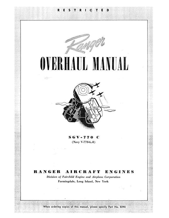 Ranger SGV-770C Engine Overhaul Manual (RGSGV770C-OH-C)