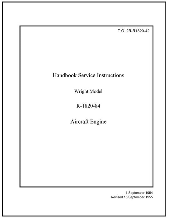 Wright Aeronautical R-1820-84 1954 Maintenance Instructions (2R-R1820-42)