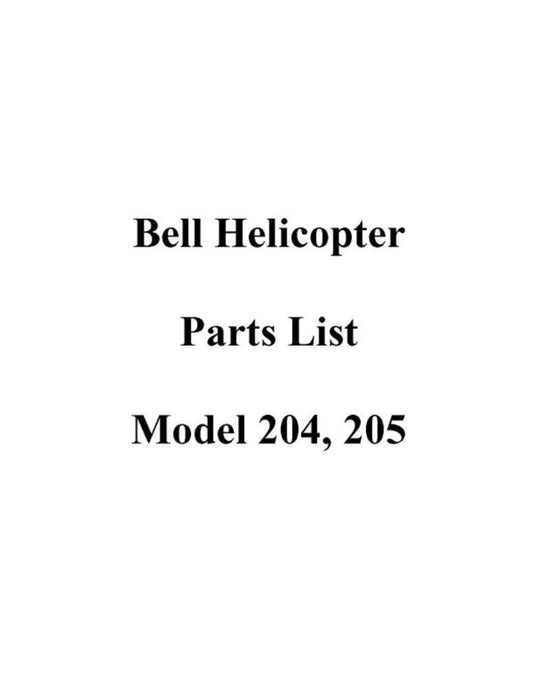 Bell Helicopter 204, 205, & 209 Parts List