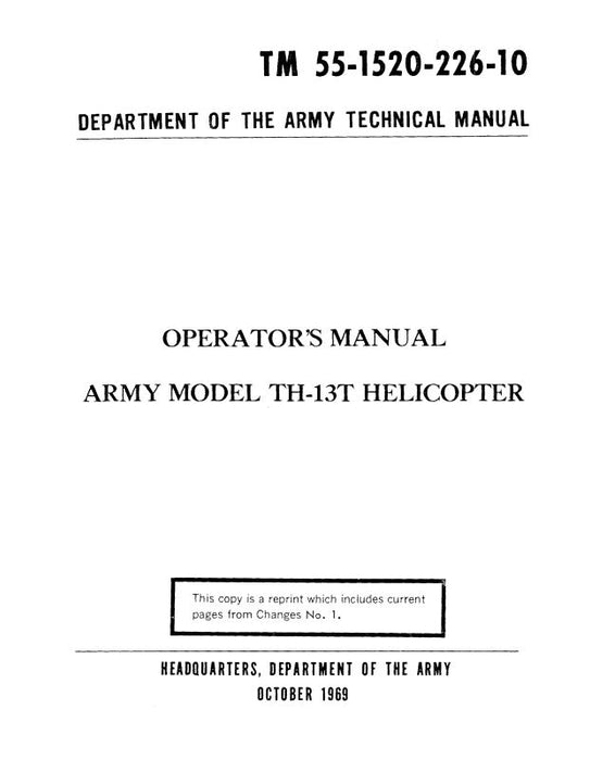 Bell Helicopter TH-13T 1969 Operator's Manual