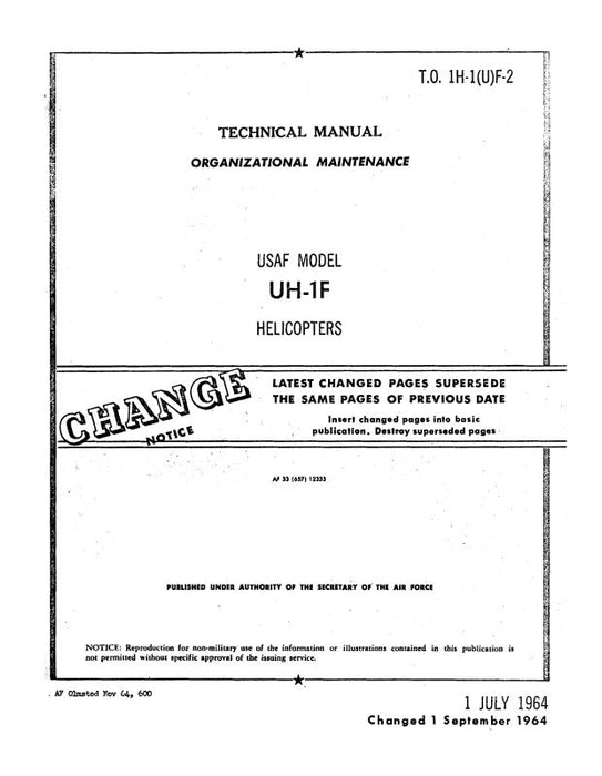 Bell Helicopter UH-1F 1964 Organizational Maintenance