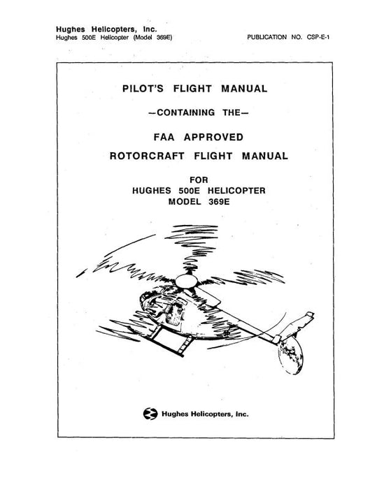 Hughes Helicopters 500E Model 369E Pilot's Flight Manual (CSP-E-1)