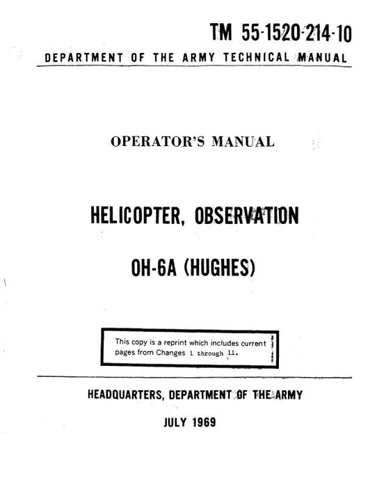 Hughes Helicopters OH-6A 1969 Operator's Manual (55-1520-214-10)