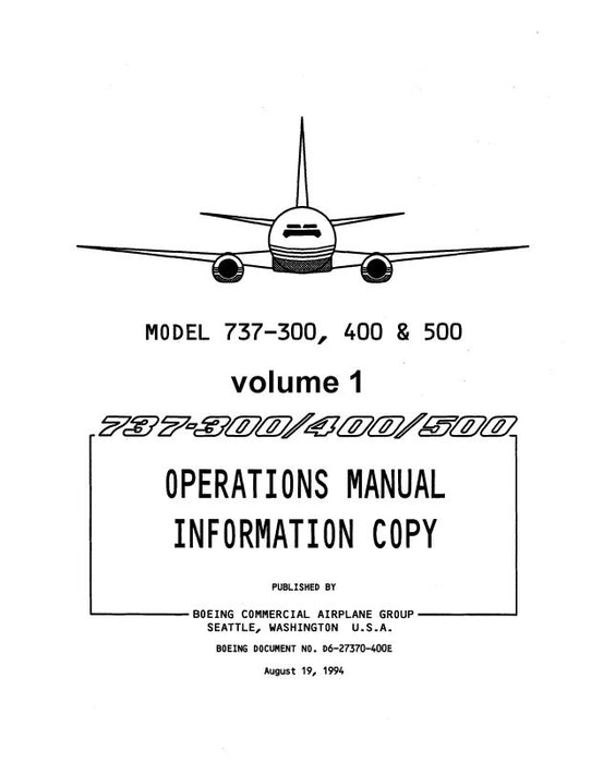 Boeing 737-300-400-500 Operations (BO737300-400-50)