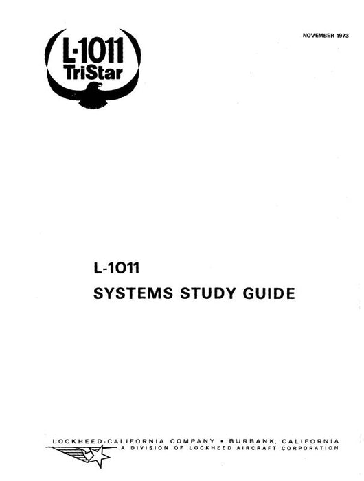 Lockheed L-1011 Systems Study Guide Systems Study Guide (LHL1011-73-SG-C)