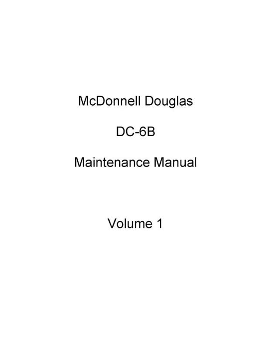 McDonnell Douglas DC-6B Eastern Airlines Maintenance Manual (MCDC6B--M-C)