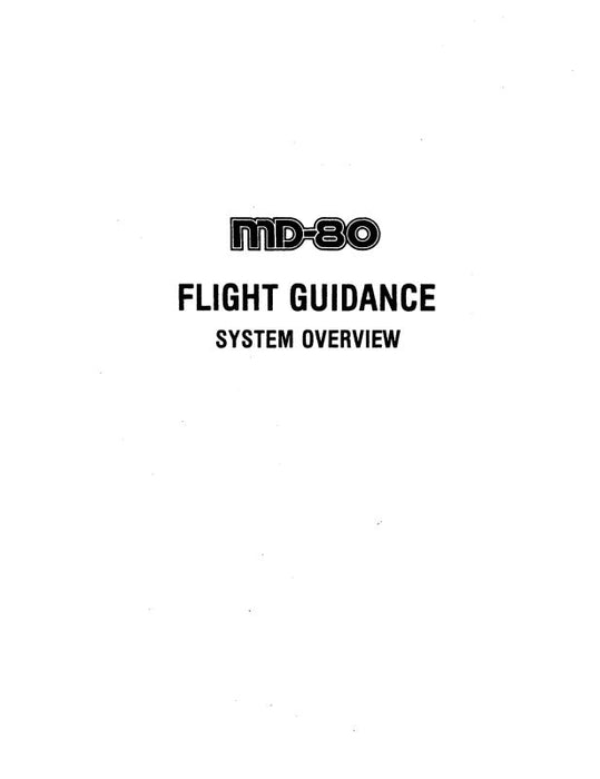 Md 80 Checklist.pdf McDonnell Douglas MD-80 System Overview Flight Guidance (MCMD80-FG-C ...