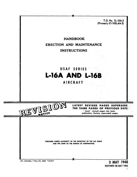Aeronca L-16A, L-16B 1954 Erection & Maintenance (01-145LA-3)