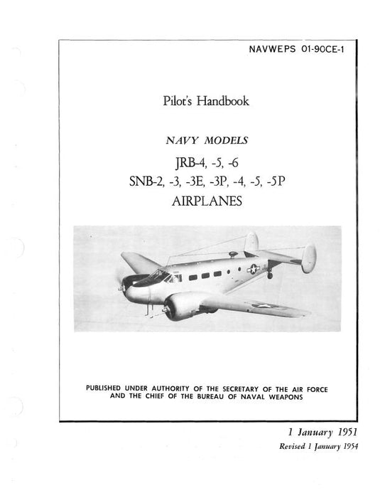 Beech JRB, SNB, & C Series Pilot's Operating Handbook (01-90CE-1J)