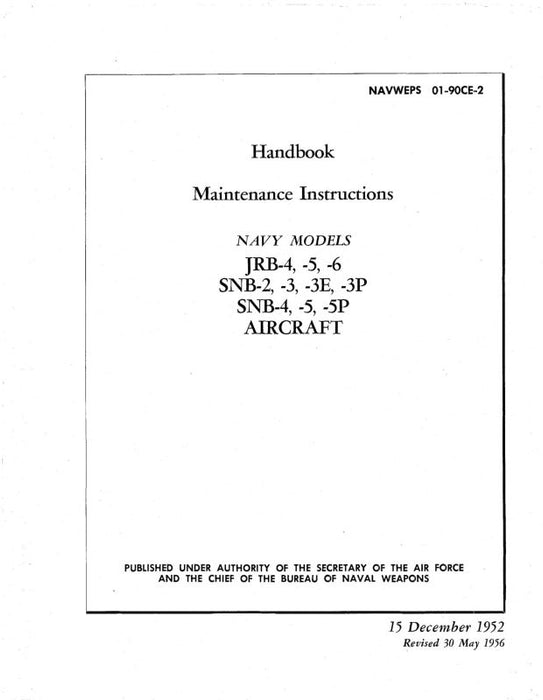 Beech JRB4,5,6, SNB-2,3,4,5,5P Maintenance Manual (01-90CE-2)