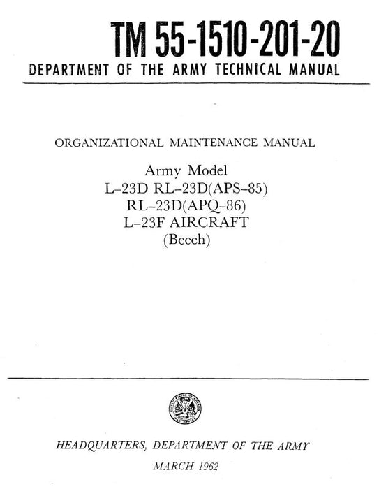 Beech L-23 Series Organizational Maintenance (55-1510-201-20)