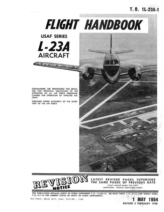 Beech L-23A Series Flight Handbook (1L-23A-1)