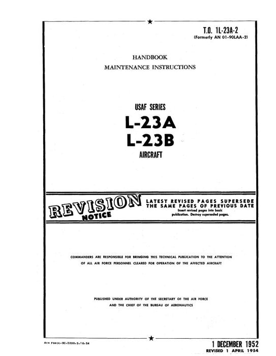 Beech L-23A, L-23B Maintenance Manual (1L-23A-18)