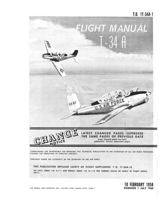Beech T-34A Flight Manual (1T-34A-1)