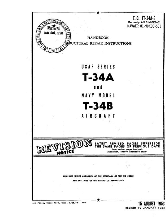 Beech T-34 A & B Series Structural Repair (IT-34A-3)