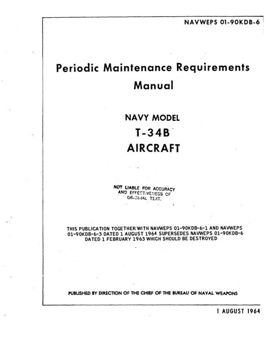 Beech T-34B Maintenance Manual (01-90KDB-502)