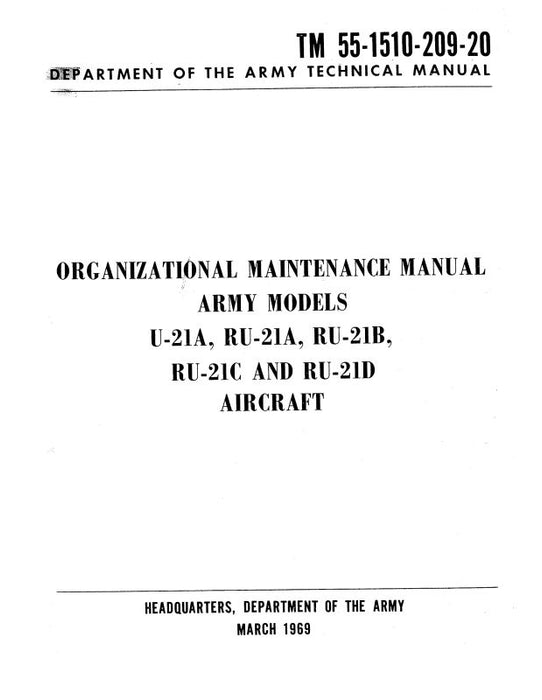 Beech U-21 Series Maintenance Manual (55-1510-209-20)