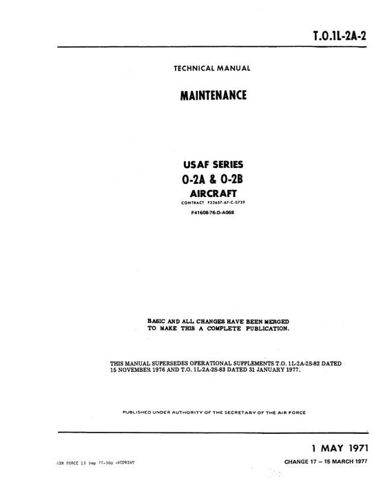 Cessna 0-2A & 0-2B 1977 Maintenance Manual (TO1L-2A-2)