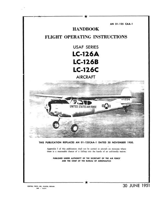 Cessna LC-126A,B,C 1951 Flight Operating Instructions (AN-01-125-CAA-1)