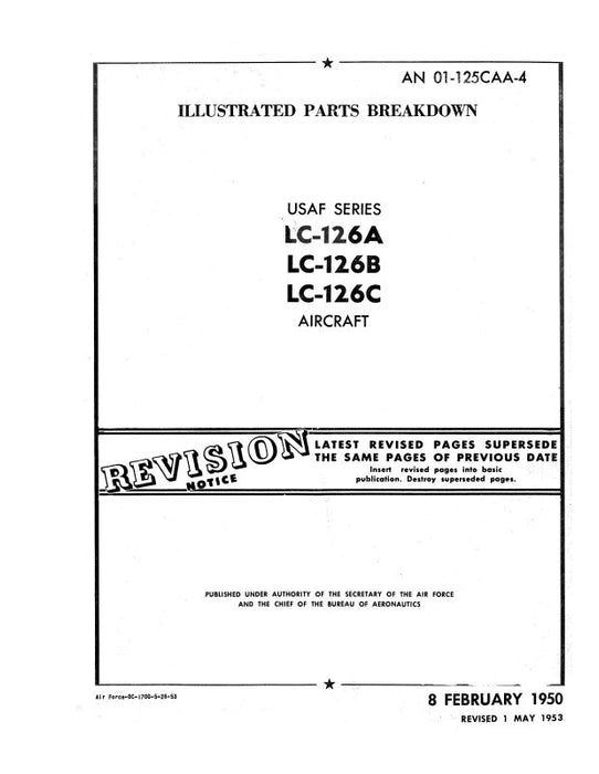 Cessna LC-126A,B,C 1950 Illustrated Parts (01-125-CAA-4)