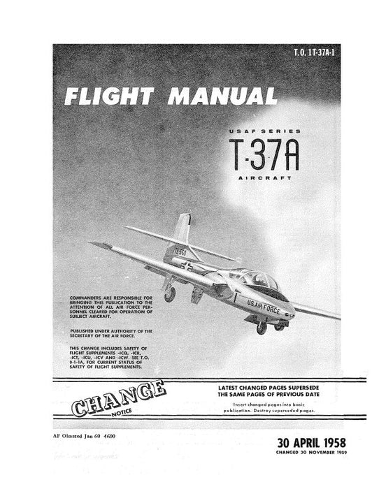 Cessna T-37A Series 1958 Flight Manual (1T-37A-1)
