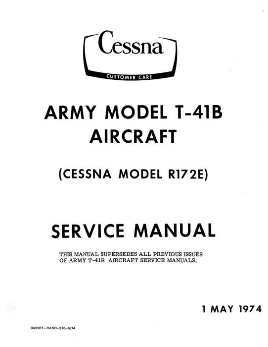 Cessna Army Model T-41B CE R172E1974 Maintenance Manual (D433R1)