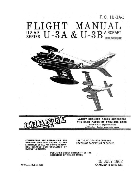 Cessna U-3A & U-3B USAF Series 1962 Flight Manual (1U-3A-1)