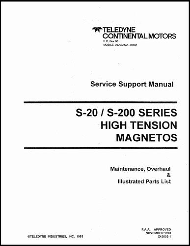 Bendix S-20-S-200 Series 1993 Maintenance, Overhaul & Illustrated Parts Manual (X42002-1)