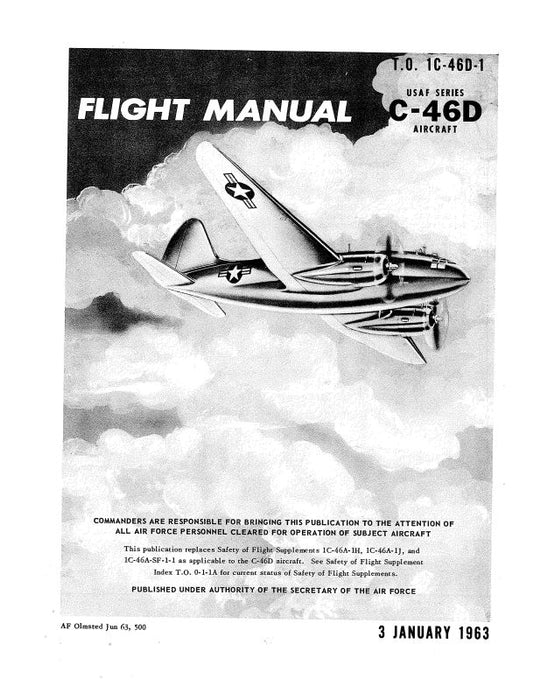 Curtiss-Wright C-46D 1963 Flight Manual (1C-46D-1)