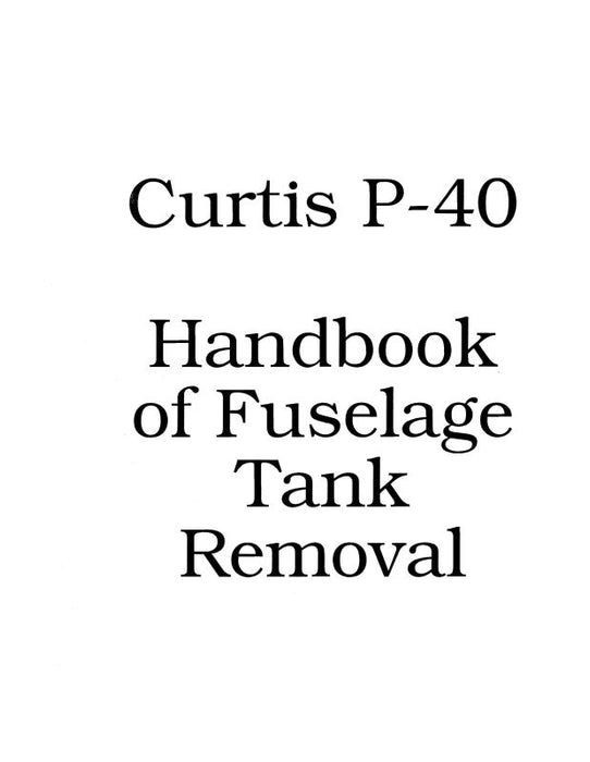 Curtiss-Wright P-40 Series Handbook (CWP40-HB-C)