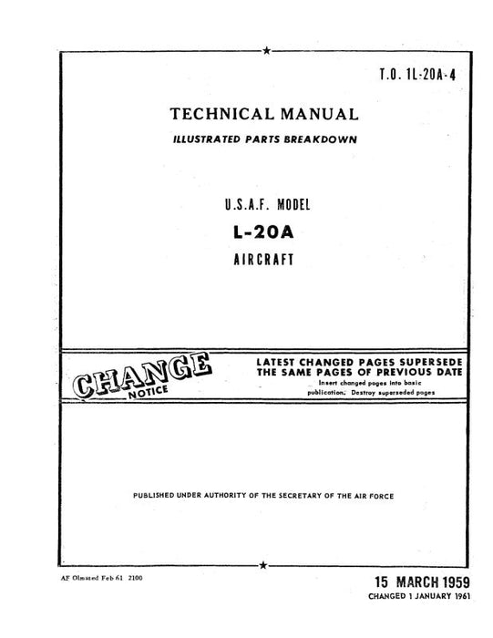 DeHavilland L-20A Beaver 1959 Illustrated Parts Breakdown (1L-20A-4)