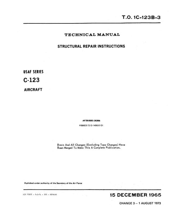 Fairchild C-123 1965 Structural Repair Instructions (1C-123B-3)