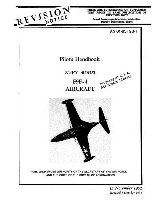 Grumman F9F-4 1952 Pilot's Handbook (01-85FGB-1)
