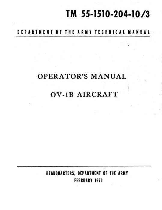 Grumman OV-1B 1970 Operator's Manual (55-1510-204-10-)