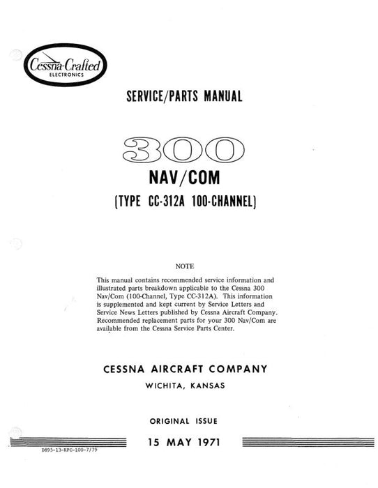 Cessna 300 Nav-Com RT-508A Maintenance & Parts Manual (D895-13)