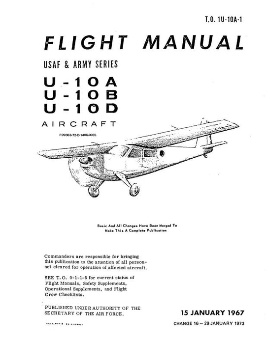Helio Aircraft Corporation U-10A, B, D USAF & Army 1967 Flight Manual (1U-10A-1)