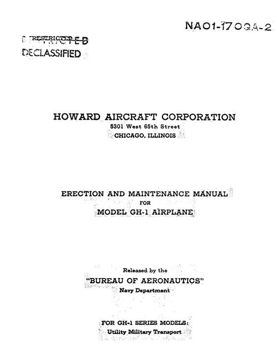 Howard GH-1 Series Erection & Maintenance Manual (01-170QA-2)