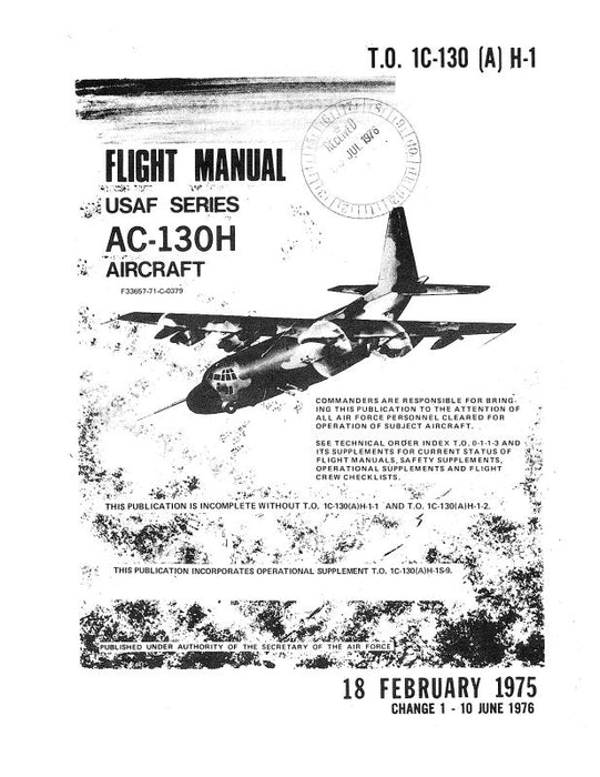 Lockheed AC-130H Flight Manual Flight Manual (1C-130AH-1)