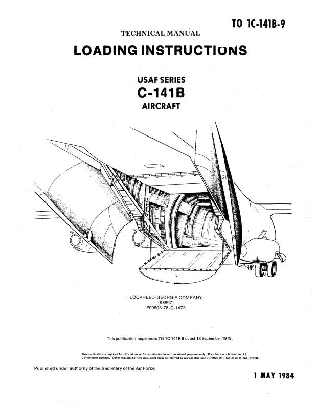 Lockheed C-141B LoadingInstructions1984 Technical Manual/Loading ...
