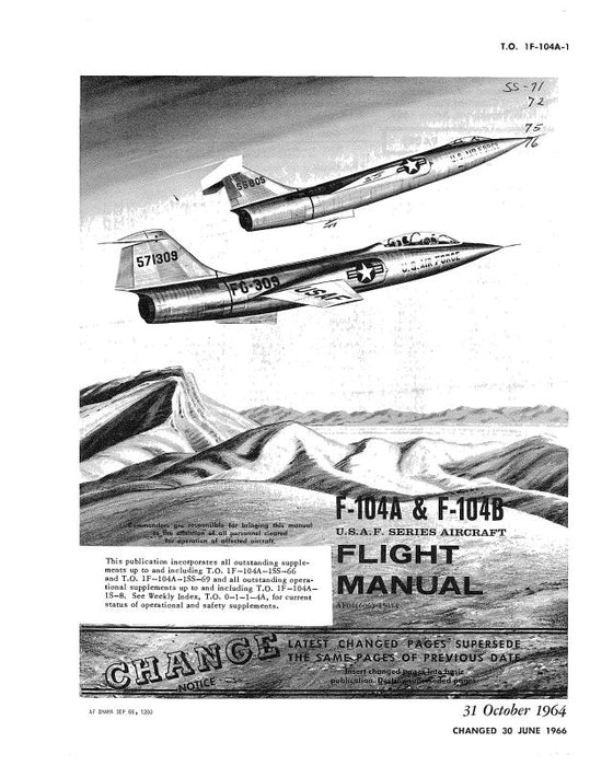 Lockheed F-104A & F-104B 1964 Flight Manual (1F-104A-1)